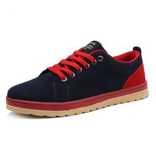 Contrast Trim Lace-up Sneakers