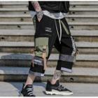 Lettering Cropped Straight-leg Cargo Pants
