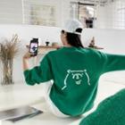 Letter Bear-printed Sweater