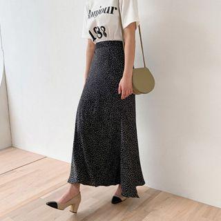 Polka-dot Maxi Swing Skirt