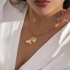 Heart Necklace 1pc - 5105 - Gold - One Size