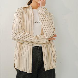 Pintriped Shirt Khaki - One Size