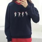 Cartoon Embroidered Pullover