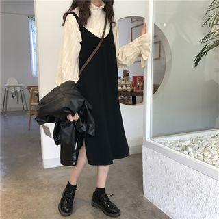 Side-slit Pinafore Dress