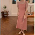 Puff-sleeve Plain Top / Plain Jumper Dress