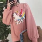 Print Sweatshirt Pink - One Size