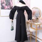 Boatneck Knotted-front Wide-leg Overall