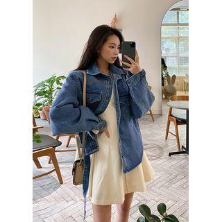 Washed Denim Shirt Jacket & Sash