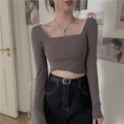 Square Neck Cropped T-shirt
