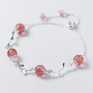 925 Sterling Silver Beaded Bracelet As Shown In Figure - One Size