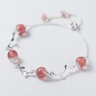 925 Sterling Silver Beaded Bracelet As Shown In Figure - One Size