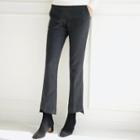 Asymmetric-hem Straight-leg Dress Pants