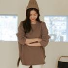 Dip-back Fleece-lined T-shirt