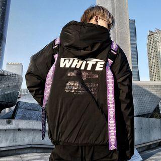 Lettering Zip Sweatshirt