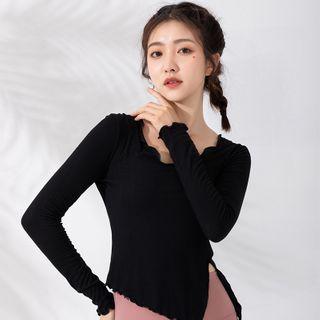 Long-sleeve Lettuce Edge Sports T-shirt