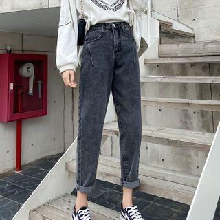 High-wast Straight-cut Jeans