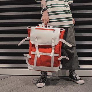 Two Tone Strappy Lightweight Backpack