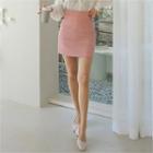 High-waist H-line Miniskirt