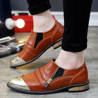 Zip Metal-toe Loafers