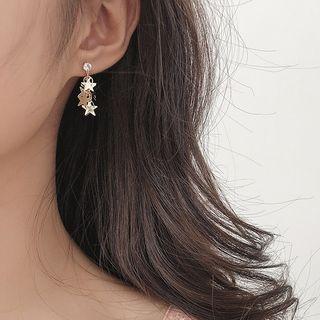 Rhinestone Star Drop Earring / Clip-on Earring
