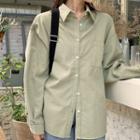 Long-sleeve Oversized Cotton Shirt