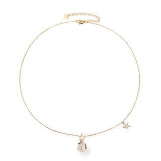 Cat Eye Stone Alloy Star Necklace Cat Eye Stone Alloy Star Necklace - One Size