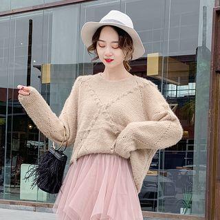 Round Neck Drop-shoulder Sweater