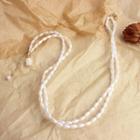 Flower Pendant Faux Pearl Choker 1 Pc - Necklace - White & Gold - One Size