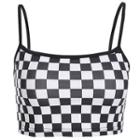 Checked Cropped Camisole Top