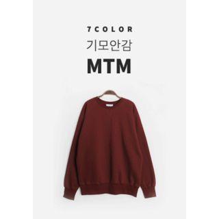 Raglan-sleeve Colored Cotton Sweatshirt