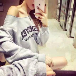 Long Sleeve Letter Print Top