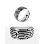 Patterned Metal Ring Silver - One Size