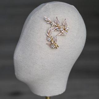 Wedding Rhinestone Branches Hair Clip Set Of 2 - One Size