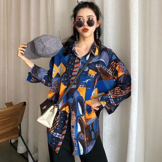 Loose-fit Print Shirt As Shown In Figure - One Size