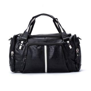 Striped Crossbody Carryall Bag Black - One Size