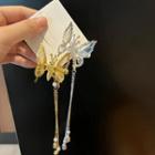 Butterfly Alloy Fringed Hair Clamp / Set