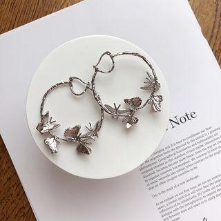Butterfly Hoop Earring