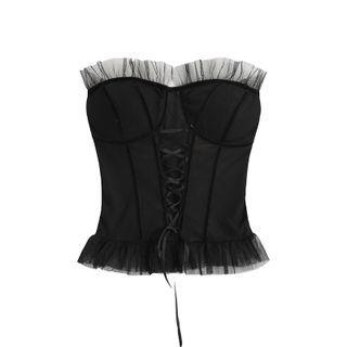 Mesh Trim Tube Top