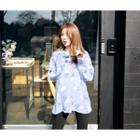 Floral Pattern Striped Shirt