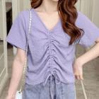 Short-sleeve Cropped Blouse (various Designs)