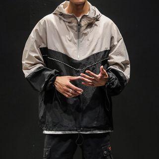 Two-tone Half Zip Windbreaker