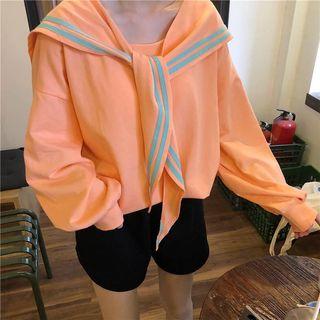 Sailor Shawl-collar Pullover