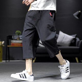Elbow-sleeve T-shirt / Cropped Harem Pants
