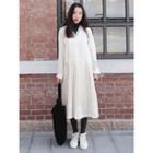 Lace-trim Pleated-hem Dress