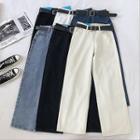 Belted Straight Leg Jeans