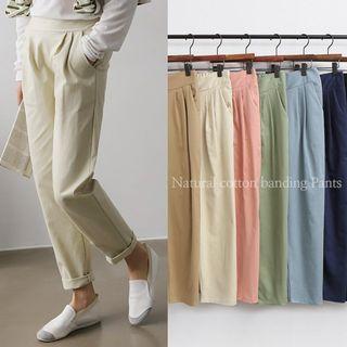 Pastel Color Tapered Baggy Pants