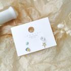 Set Of 4: Stud Earring Set Of 4 - Assorted - One Size
