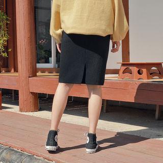 Band-waist Knit H-line Skirt