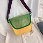 Lettering Transparent Messenger Bag
