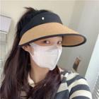 Two-tone Straw Sun Visor
